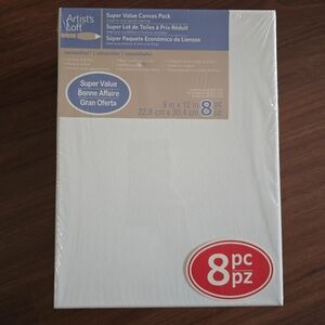 8 Count 9” x 12” Super Value Canvas by Artist's Loft